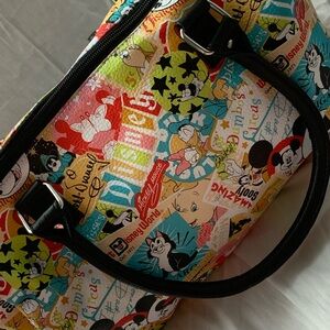 Disney Multicolor Mini Tote Bag with Black Handles